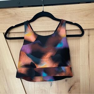 Fabletics Black and Orange Women's Bra Top